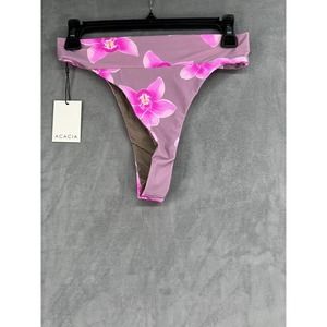 Acacia Mateo Bikini Bottoms in Gili Size Large Brown Pink High Rise New